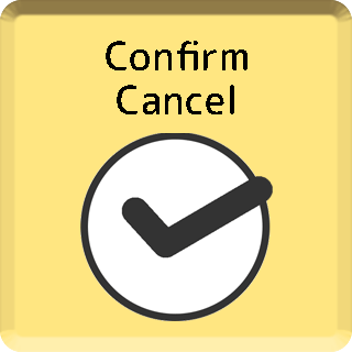 Confirm/cancel